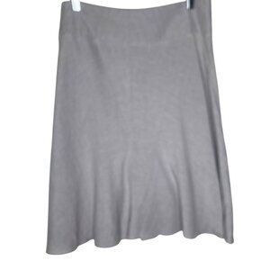 Nic+Zoe Gray A-Line Skirt Size 10 Linen Blend Lightweight Womens Casual Wear